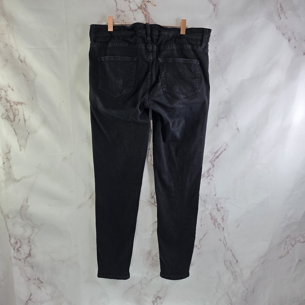 Blanqi Denim Jeans Womens 10 Black Belly Support Band Maternity Post Partem
